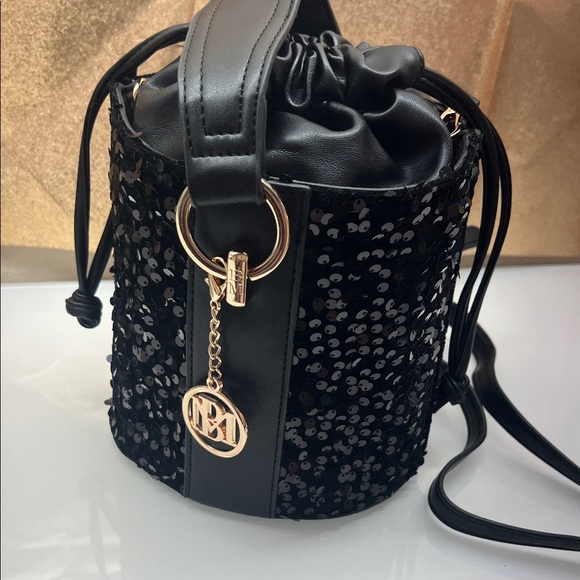 Badgley Mischka Handbags - Badgley Mishka Sequin Bucket Crossbody Bag